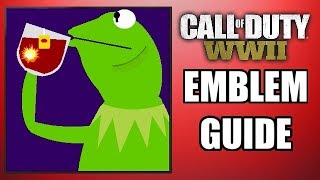 COD WW2  KERMIT SIPPING TEA MEME  Long Emblem Guide [upl. by Binni]