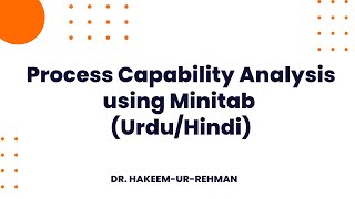 Process Capability Analysis using Minitab UrduHindi [upl. by Miza]