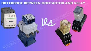 Difference between Contactor and Relay contactor relay instrumentation electrical [upl. by Ujawernalo]