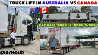 Trucking Life in Australia vs Canada 🇦🇺🇨🇦 Pay Rate  License  Punjabi Truck Driver  Truck Vlogs [upl. by Sherri]