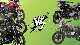 PULSAR 150 NEON VS THRILLER HUNK 150 VS BOMBER 150 VS BOXER 150 X VS GIXXER 150 COMPARATIVA FICHAS [upl. by Forsta]