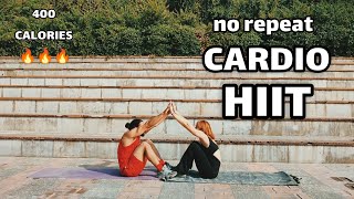 20 MIN CARDIO HIIT Workout  Full Body No Equipment No Repeats [upl. by Ellerehc596]