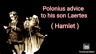 Polonius adviceHamletShakespeare [upl. by Nich]