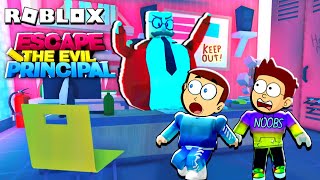 Roblox Escape The Evil Principal  Scary Obby  Shiva and Kanzo Gameplay [upl. by Mylan589]