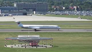 MD82 Landing at Poznan Lawica Airport EPPO [upl. by Notloc]