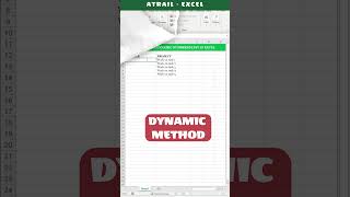 How to create a Dynamic Numbered Lists in Excel [upl. by Ahsiet917]