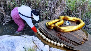 Surprise wealthI found jewels in the river under the ancient bridge and harvested surprise pearls [upl. by Burne993]