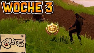 SCHATZKARTE SALTY SPRINGS Fortnite Woche 3 Schatzsuche Battle Pass Season 4 deutsch [upl. by Niklaus]