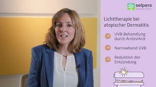 Lichttherapie bei atopischer Dermatitis Neurodermitis  Ärztin erklärt Therapie [upl. by Esyli]