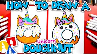 How To Draw A Cute Unicorn Doughnut [upl. by Yllus997]