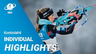 Biathlon World Cup 2223 Kontiolahti Women Individual Highlights [upl. by Hellman962]