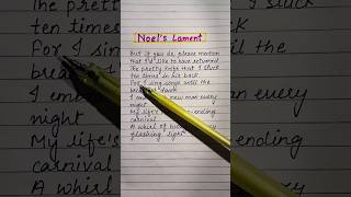 Neols Lament 💛 Lyrics viralsong shorts music handwriting edit [upl. by Ahsatak]