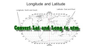 تحويل الاحداثيات الجغرافية الى UTM84  Convert Lat and Long to utm [upl. by Letta]