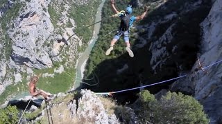 Gorges du Verdon  Rope jump 240m [upl. by Armand]