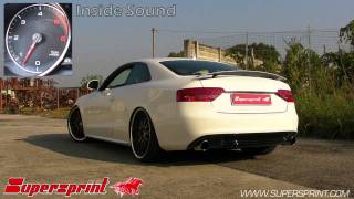 Audi A5 3 0 TDI full Supersprint exhaust [upl. by Euqinad]