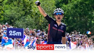 Tom Pidcock recovers from puncture to take gold in mountain biking [upl. by Schoenberg]