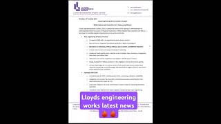 Lloyds engineering works latest news🔥🔥Shivayinvest06multibaggerstocks [upl. by Eramal]