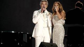 Celine Dion and Andrea Bocelli live in Central Park The Prayer [upl. by Yenoh]