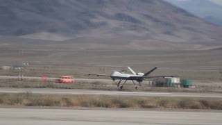 MQ9 Reaper Touch and Go at Creech AFB [upl. by Hceicjow]