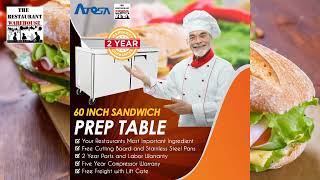 Atosa MSF8303GR 60inch Sandwich Prep Table sandwich restaurant restaurantequipment [upl. by Anoiuq179]