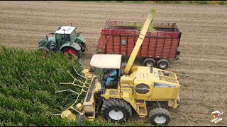 Chopping Corn Silage near Dalton Ohio  New Holland FX60 Chopper amp Fendt Tractors [upl. by Wilfred]