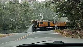 LORAM Rail Grinder  Stony Brook Line  Massachusetts 92624 [upl. by Rotciv416]