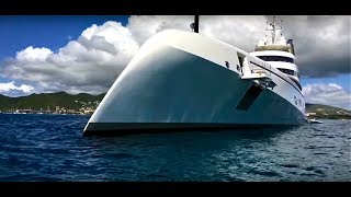 Mega yacht Russian billionaire in the Caribbean [upl. by Rehpotsrhc]