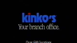 1992 Kinkos copies quotYour Branch Officequot TV Commercial [upl. by Mook]