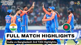 India vs Bangladesh 3rd T20 Match Full Highlights Cricket  IND vs BAN T20 indvsban t20 [upl. by Dareg]