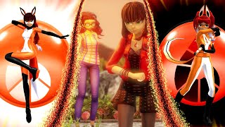 【MMD】Miraculous ☆ Fox Foes Rena Rouge amp Volpina swap transformations「Short Story FANMADE」 [upl. by Nnylimaj]