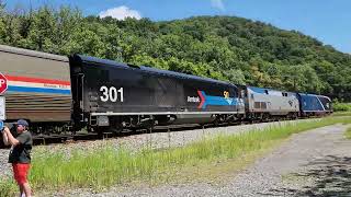 Capitol Limited w Amtrak 301 and California Zephyr car [upl. by Torto]