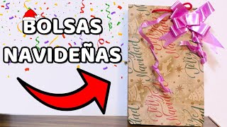 HAZ tus BOLSAS de PAPEL FACIL 🤩🎁▶ Como hacer Bolsas de Regalo de Papel Bolsas de Papel para Regalo✅ [upl. by Ahtreb554]