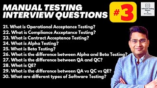 Manual Testing Interview Questions and Answers with Examples  Part 3 [upl. by Acinomad]