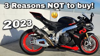 3 Reasons youd REGRET buying a 2023 Aprilia RSV4 1100 [upl. by Allan297]