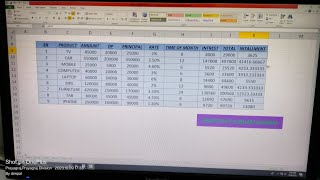 creat a table using data tab in what if analysis click then data table [upl. by Ngo]