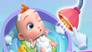 Super JoJo Baby Care Game by Babybus  Super JoJo Bath Time Cartoon  Learn How to Care For Babies [upl. by Amitaf]