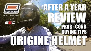 ORIGINE VEGA  TORC T1  Year old helmet review PROs CONs and Buying TIPS torc torct1 origine [upl. by Arahsak]