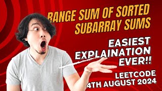 Range Sum of Sorted Subarray Sums  Leetcode PoTD [upl. by Smukler]