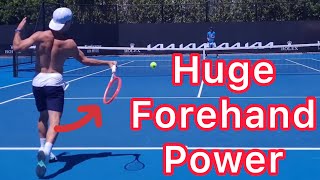 Huge Forehand Power Copy The Diego Schwartzman Tennis Forehand [upl. by Llevol]