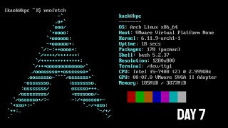 Installing Arch Linux until i get a girlfriend  Day 7 [upl. by Tupler]