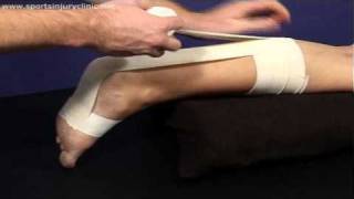 A Taping Technique for use in Achilles Tendon Injuries [upl. by Rosenquist]