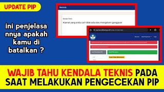 Kendala Teknis CEK PENERIMA PIP  Alamat yang anda cari tidak ada atau mengalami gangguan [upl. by Nosydam22]