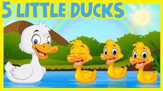 5 Little Duck Kids Song  Nursery Rhymes For Kids and Toddlers  ducksong [upl. by Amles]