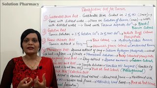 Class 59  Tannin Part 04  Chemical Identification Test of Tannin  Qualitative Test of Tannin [upl. by Karola]