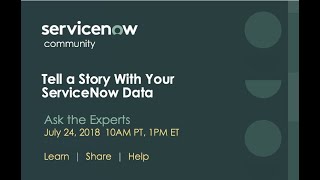 Tell a Story With Your ServiceNow Data 724 Ask the Expert [upl. by Anilasor245]