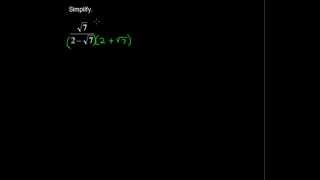 How to Use Conjugates  Precalculus Tips [upl. by Nairrod]