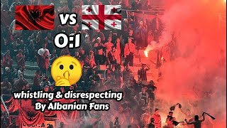 Albanian fans whistling amp disrespecting during the Georgian national anthem ● Kochorashvili Answer🔥 [upl. by Ruthven972]