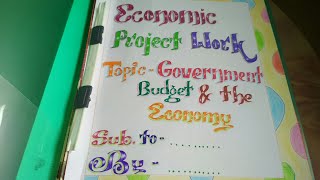 Economics Class 12 CBSE project on Government Budget amp its componentsMake In Minutes  Sugda Hansda [upl. by Raymond]