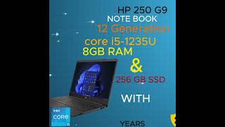 HP 250 G9 NOTEBOOK 12th Generation Core I51235U 8GB RAM 256GB SSD perfectemall [upl. by Ahseile399]