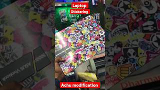 Laptop Stickering viral modified stickers 10kviews 1000subscriber laptopstickers [upl. by Nedap756]